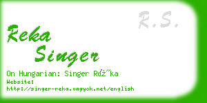 reka singer business card